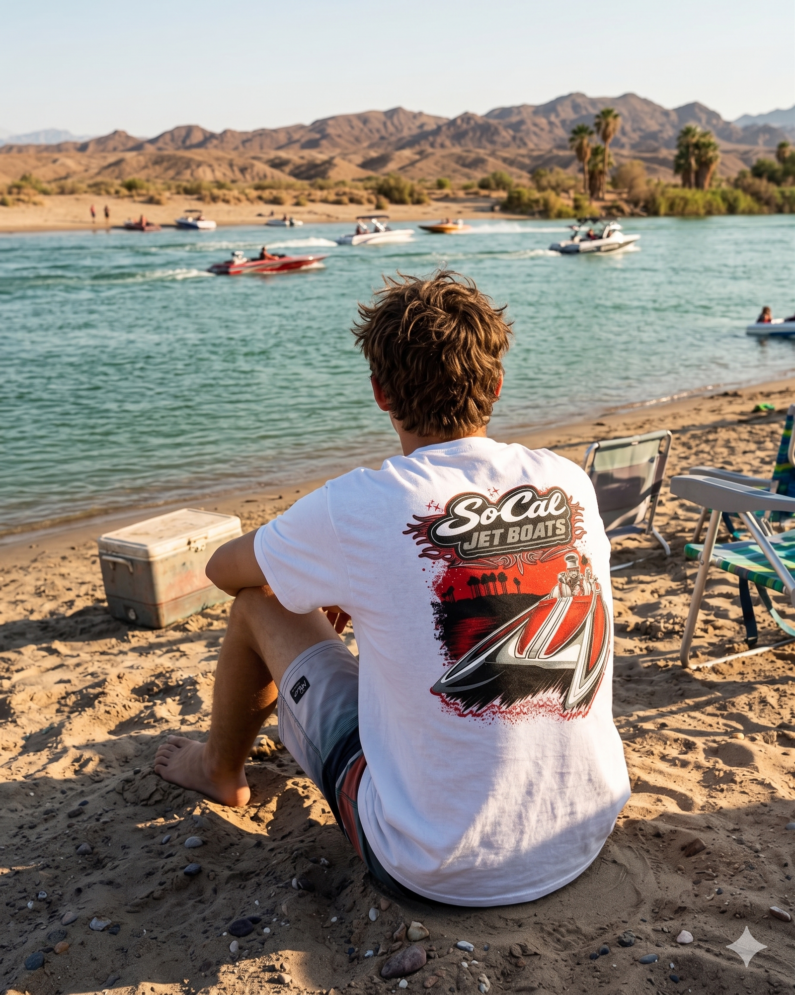 "The Daytona" Men's White T-Shirt