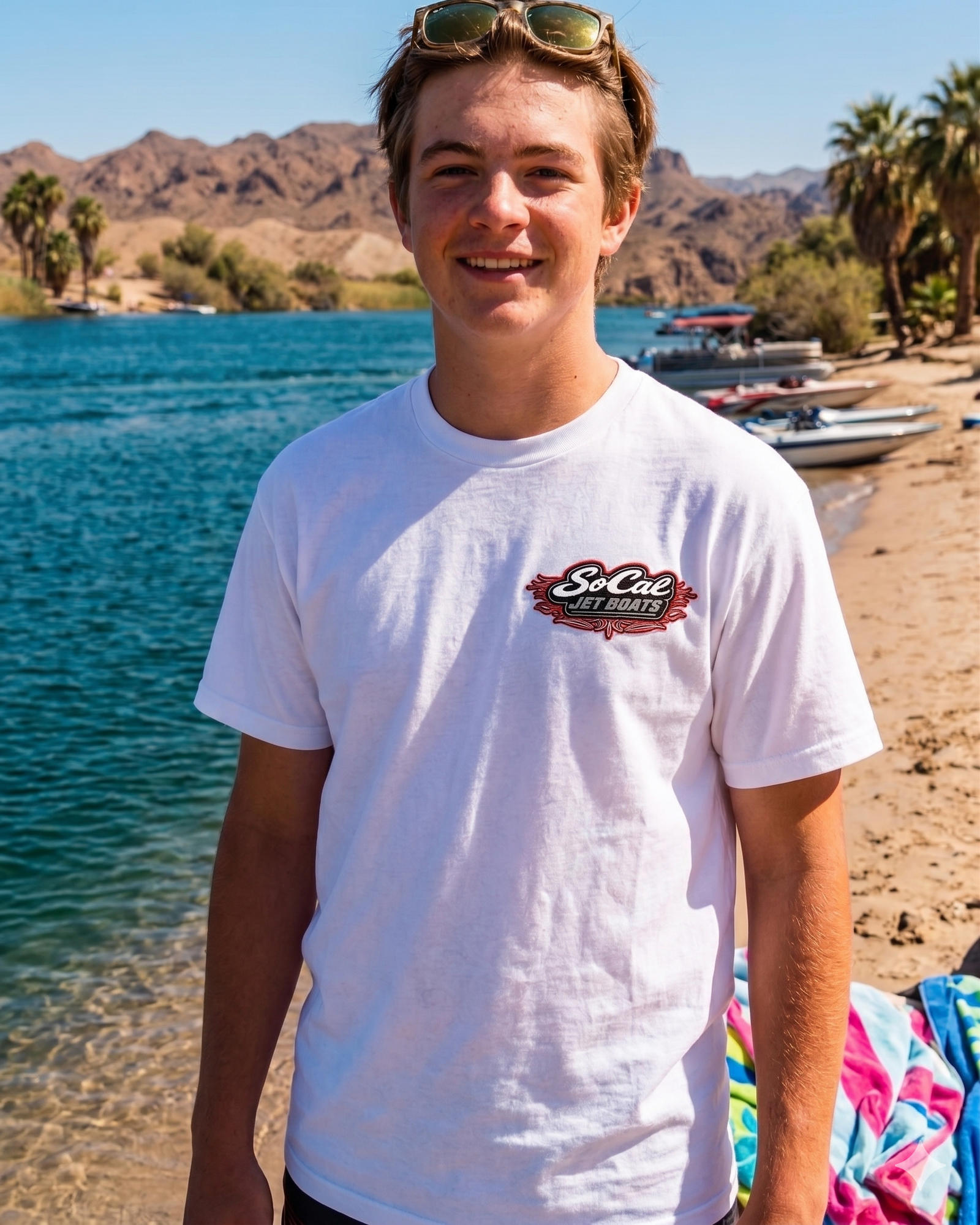 "The Daytona" Men's White T-Shirt