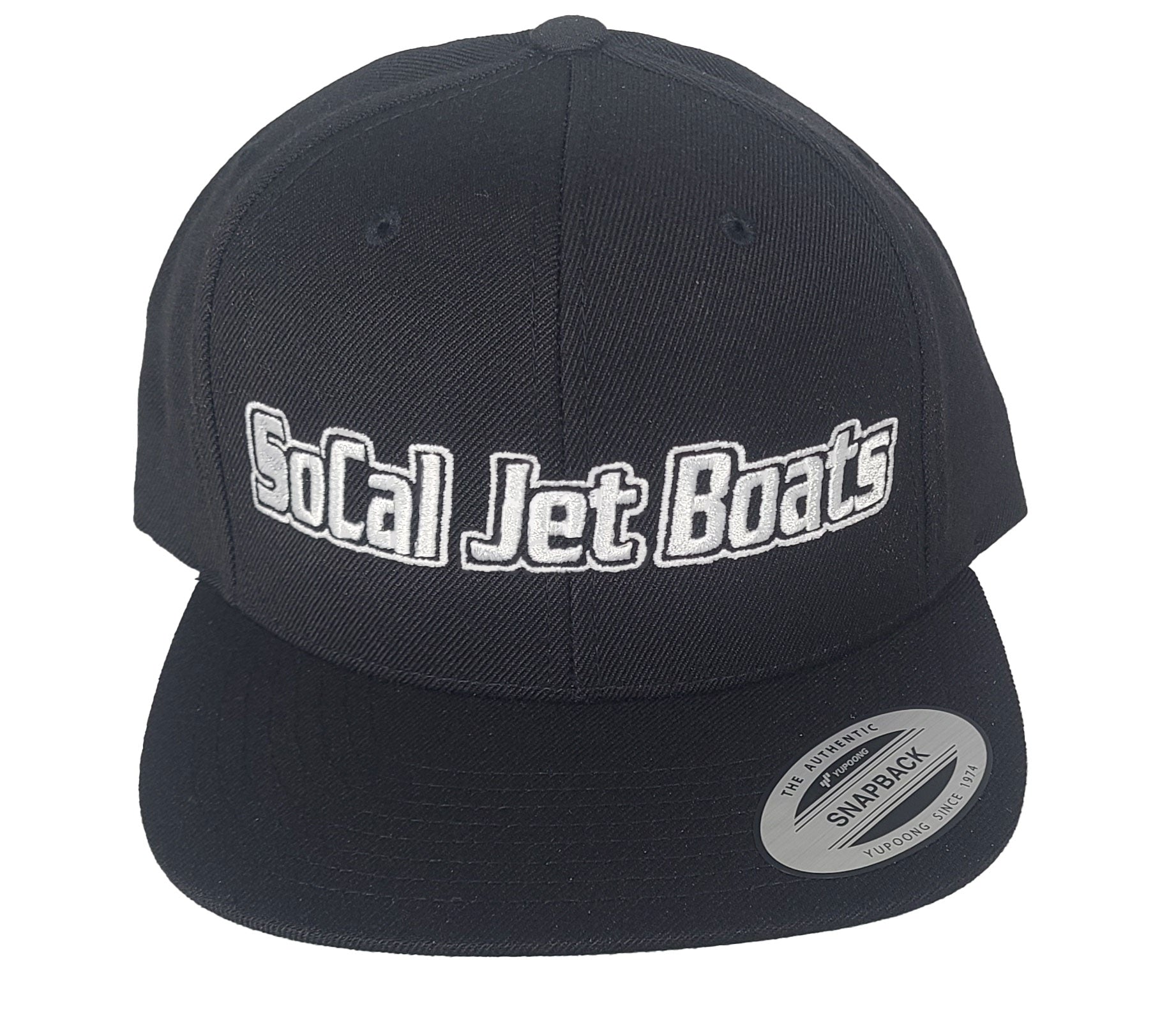 SoCal Jet Boats Black Snapback with White Stitching