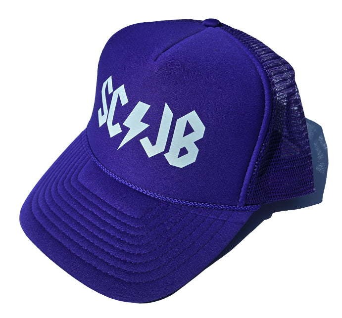 Purple SCJB Bolt Foam Trucker Hat | SoCal Jet Boats | Jet Boat Apparel
