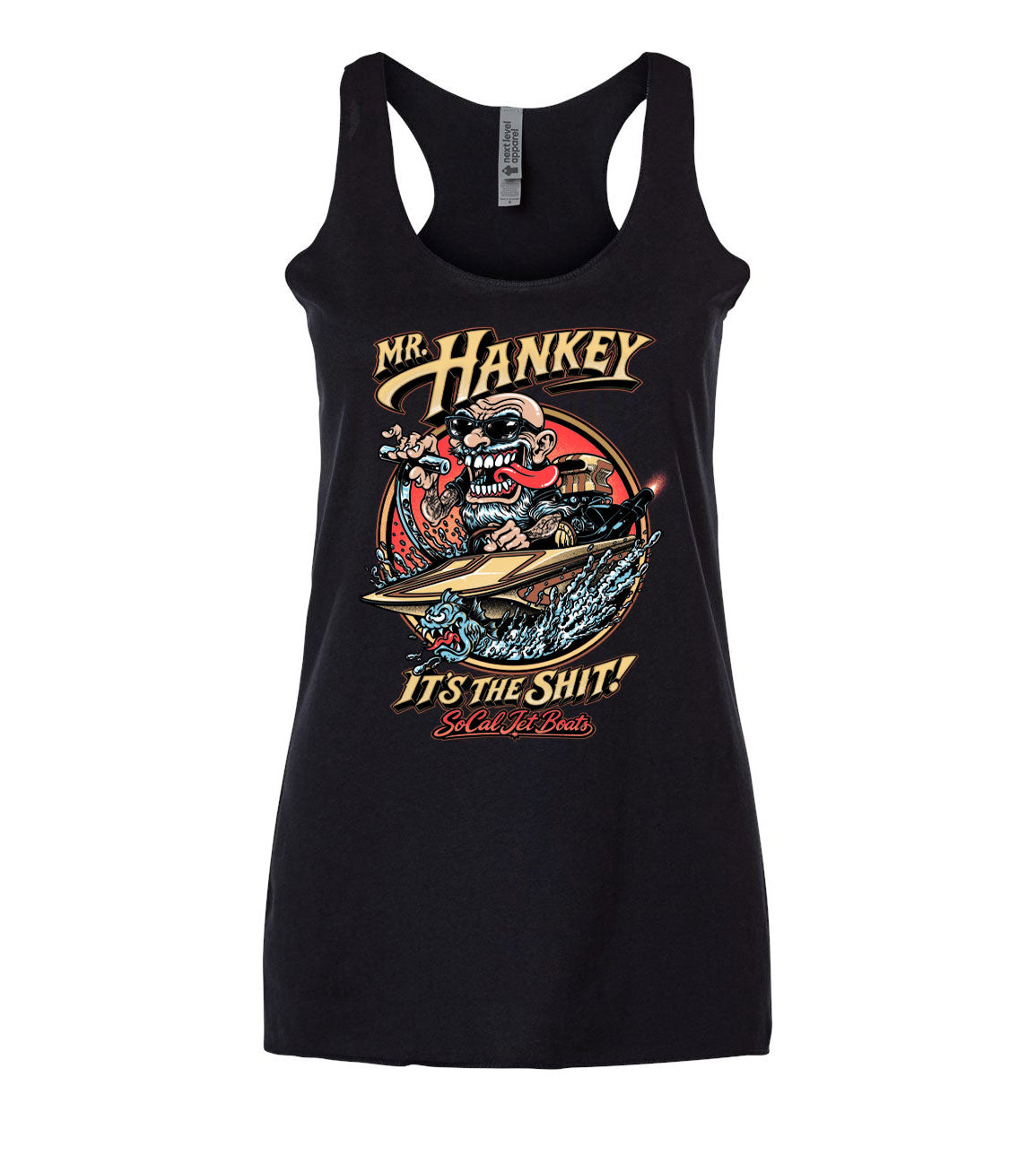 "Mr. Hankey" Women's Black Racerback Tank Top