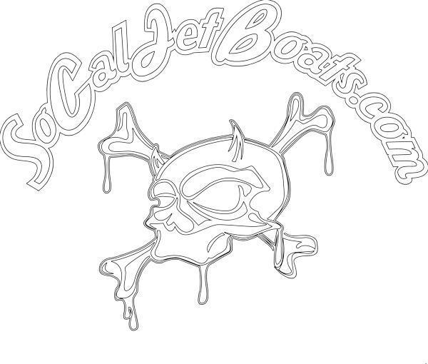 Arch Skull Sticker | SoCal Jet Boats | Jet Boat Apparel