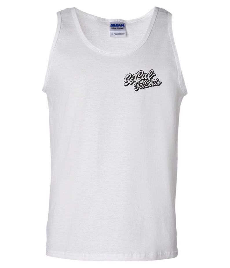 Sunset Advantage White Tank Top | SoCal Jet Boats | Jet Boat Apparel