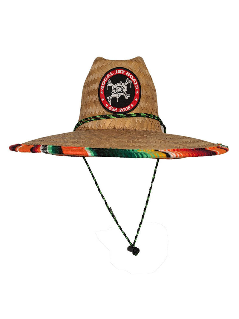 Straw Hat - Orange Sarape | SoCal Jet Boats | Jet Boat Apparel