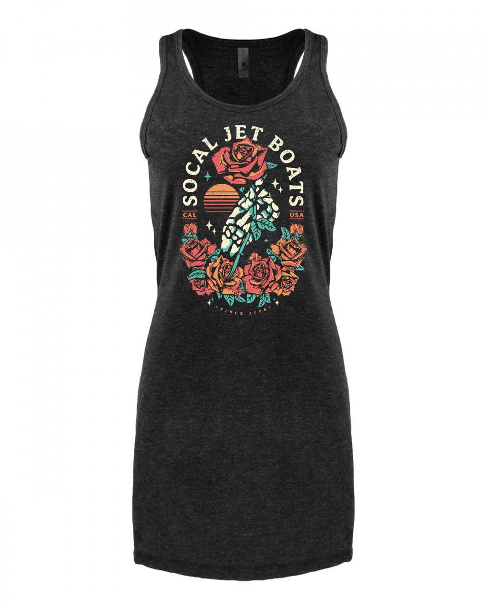 Skeleton Rose Women's Black Cover-up / Dress
