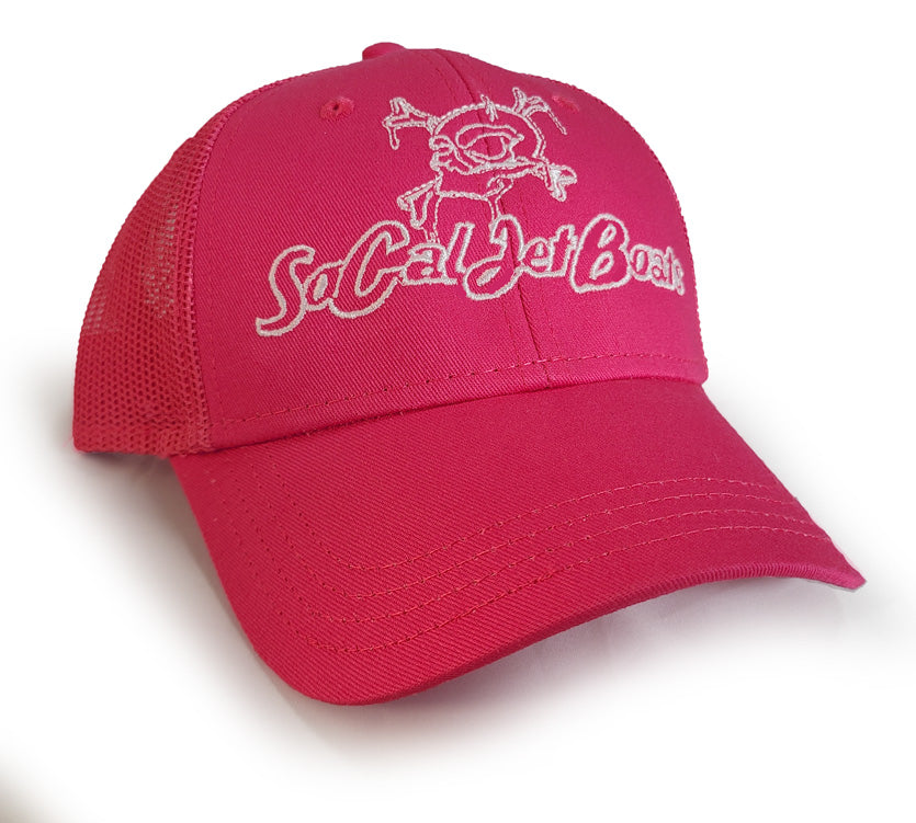 Youth Girls Pink Snapback Trucker Hat | SoCal Jet Boats | Jet Boat Apparel