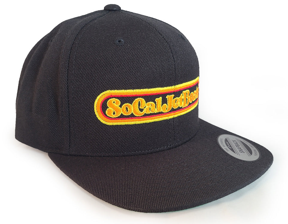 The Retro - Black Snapback Hat | SoCal Jet Boats | Jet Boat Apparel