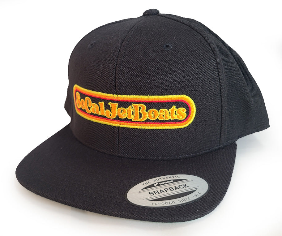 The Retro - Black Snapback Hat | SoCal Jet Boats | Jet Boat Apparel