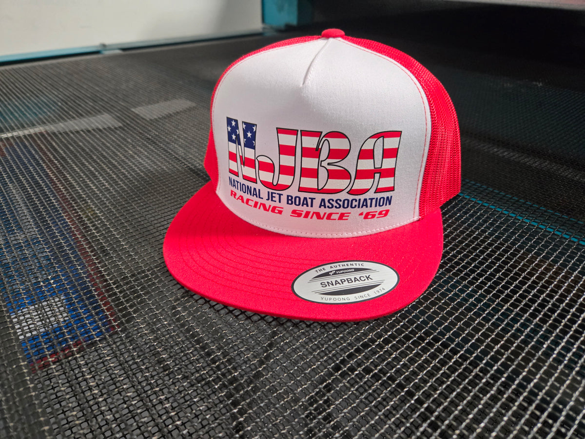 Red NJBA Patriot Trucker Hat