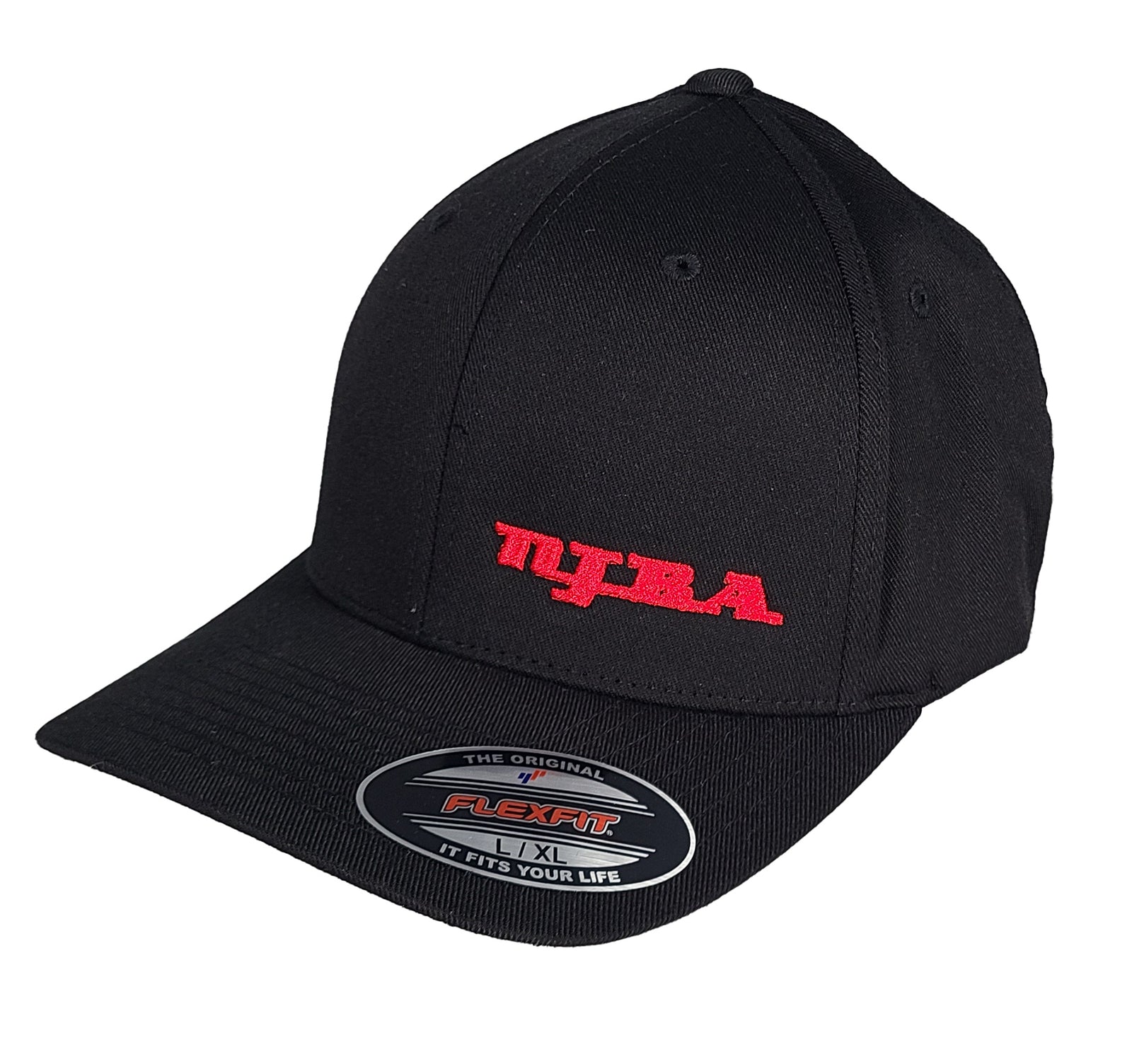 NJBA Black Flexfit Curved Bill Fitted Hat