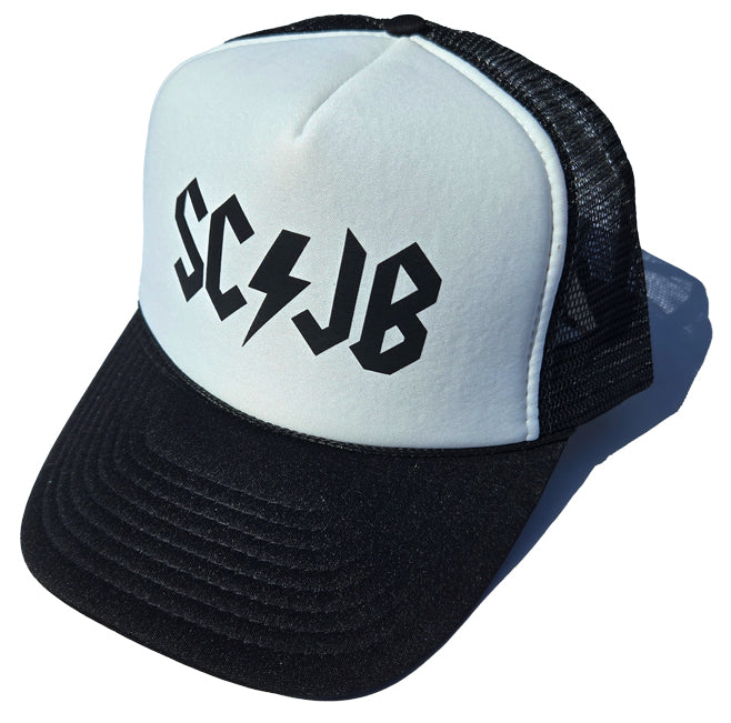 Black and White SCJB Bolt Foam Trucker Hat