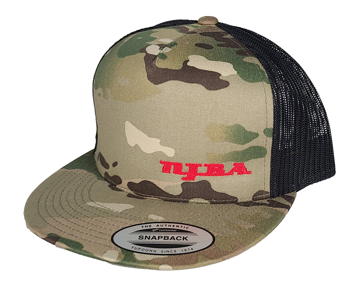 NJBA Camo Snapback with Red Logo