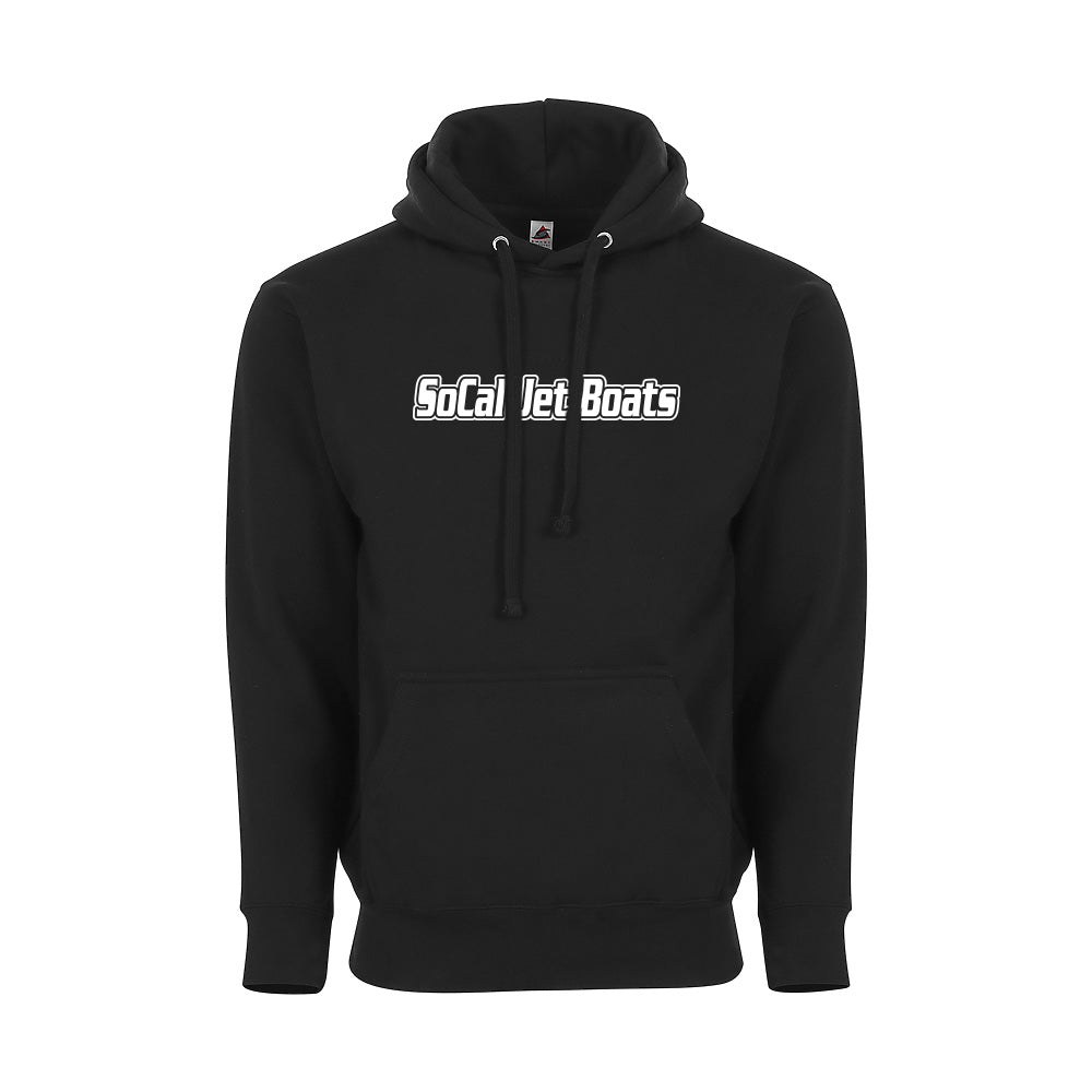 Mens Black Pullover Hooded Sweatshirt | SoCal Jet Boats | Jet Boat Apparel
