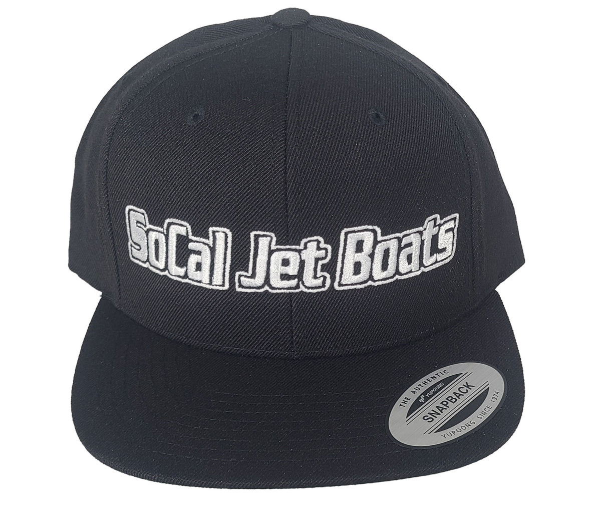 SoCal Jet Boats Black Snapback with White Stitching | SoCal Jet Boats | Jet Boat Apparel