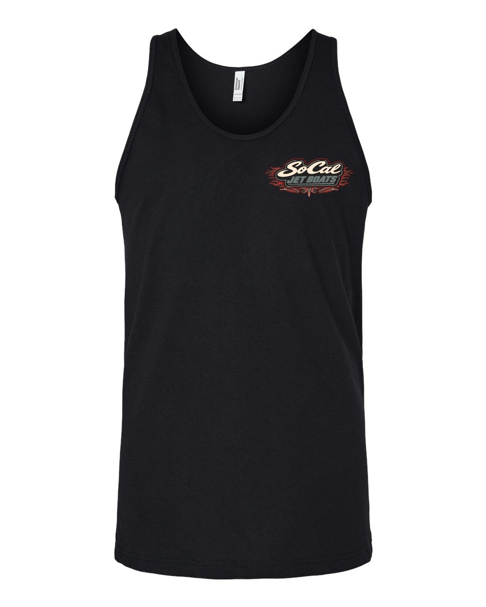 "The Daytona" Men's Black Tank Top Front | SoCal Jet Boats