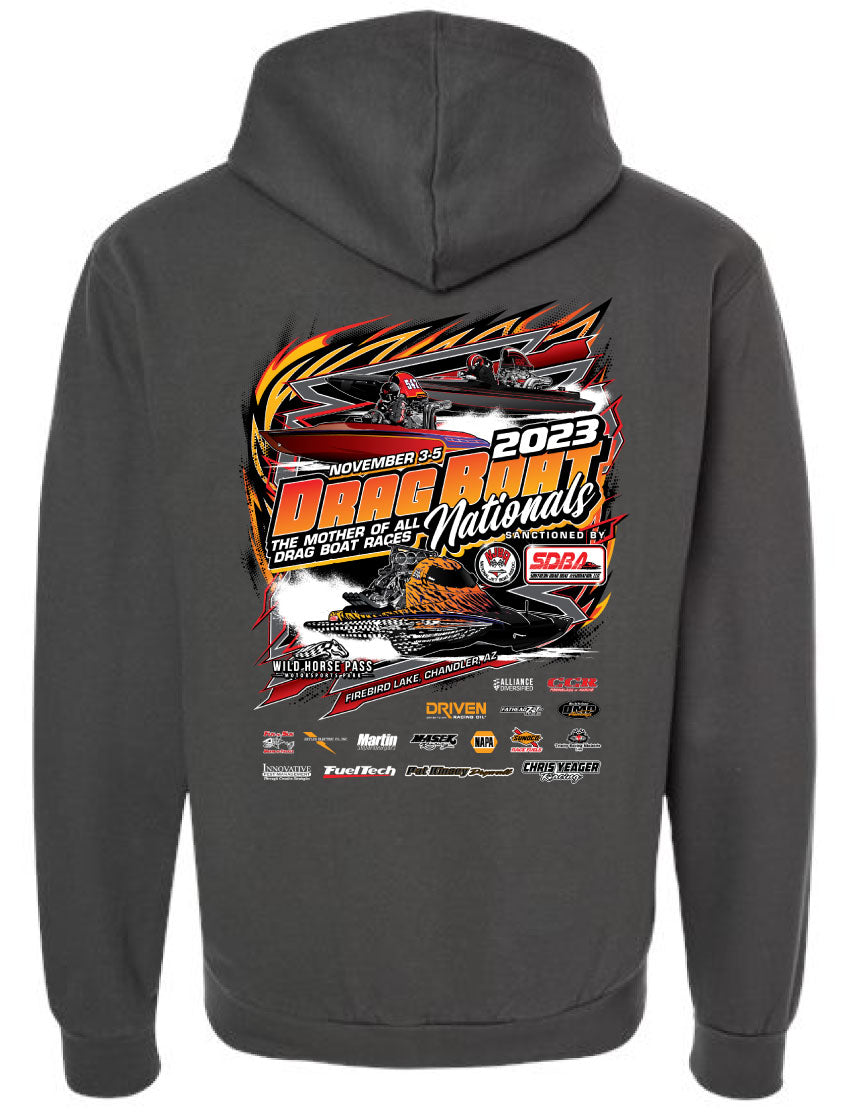 2023 Drag Boat Nationals Event Mens Zip Up Sweatshirt