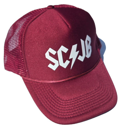Maroon SCJB Bolt Foam Trucker Hat | SoCal Jet Boats | Jet Boat Apparel