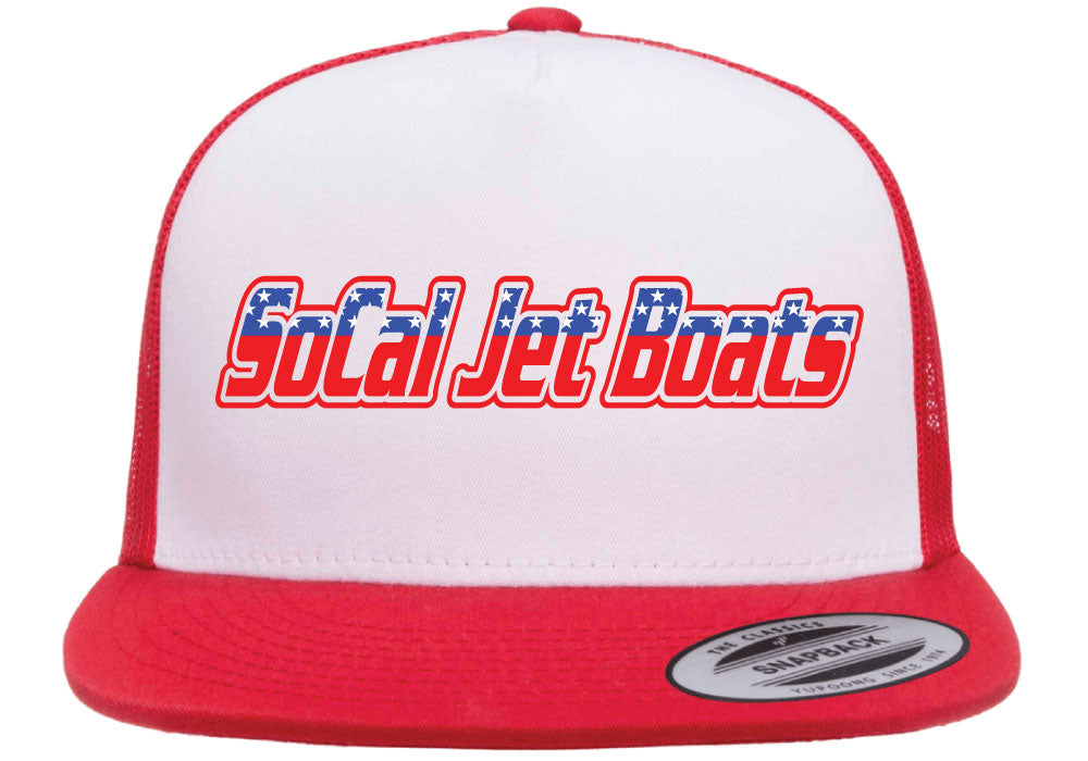 Red, White &amp; Blue Trucker Hat (FREE) | SoCal Jet Boats | Jet Boat Apparel