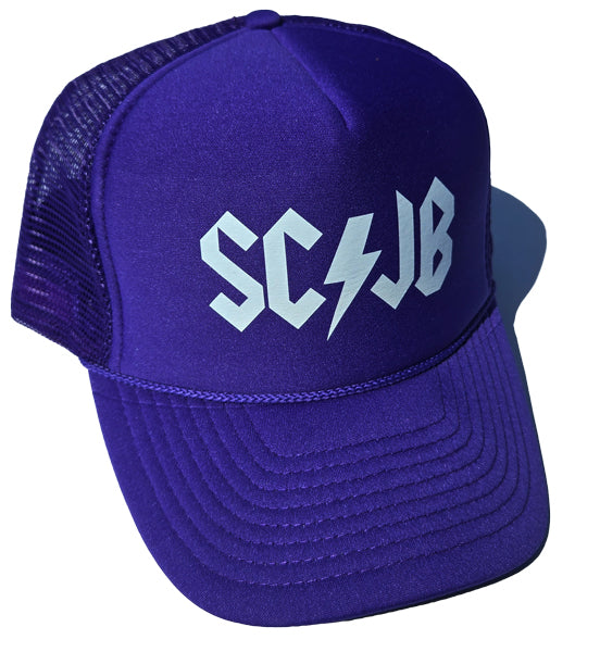 Purple SCJB Bolt Foam Trucker Hat | SoCal Jet Boats | Jet Boat Apparel