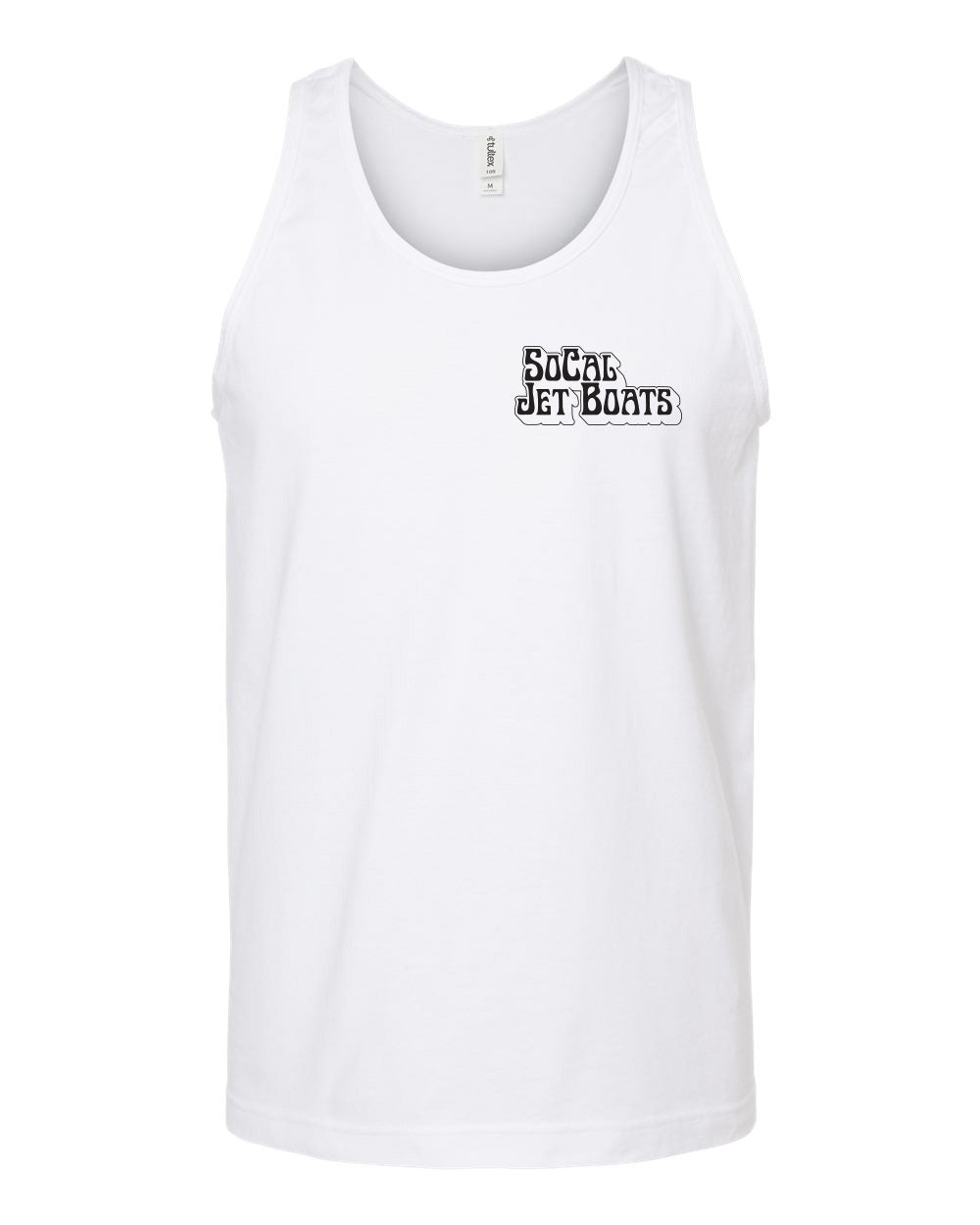 Red Racer White Tank Top