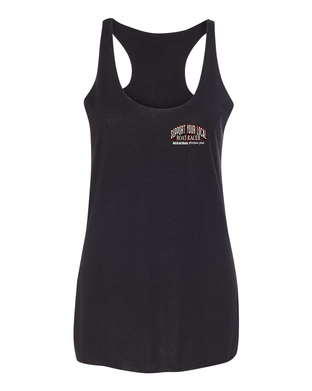 Support Your Local Boat Racer Black Womens Tank Top