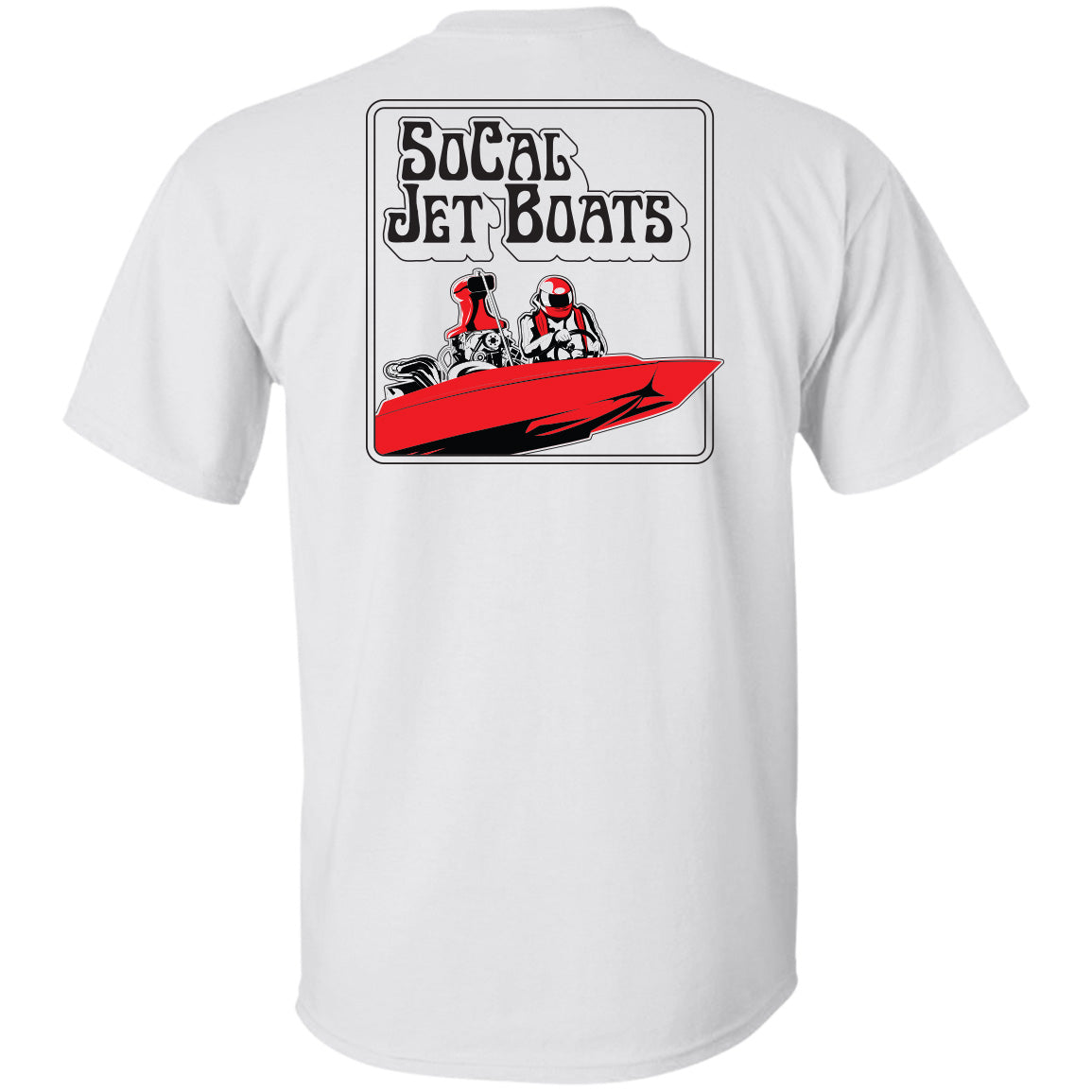 Red Racer White T-Shirt | SoCal Jet Boats | Jet Boat Apparel