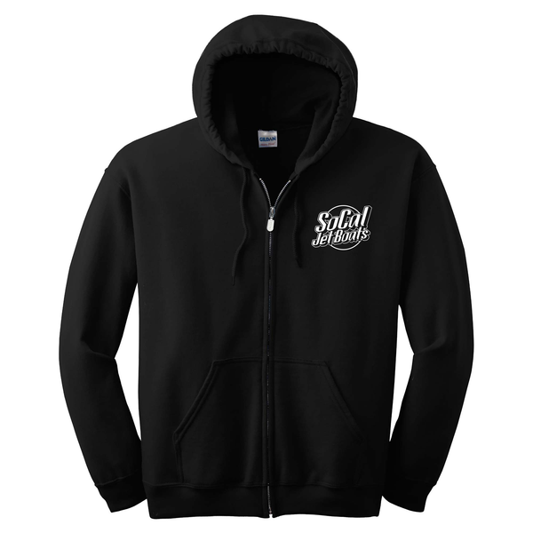 SoCal Jet Boats Mens Black Hooded Sweatshirt