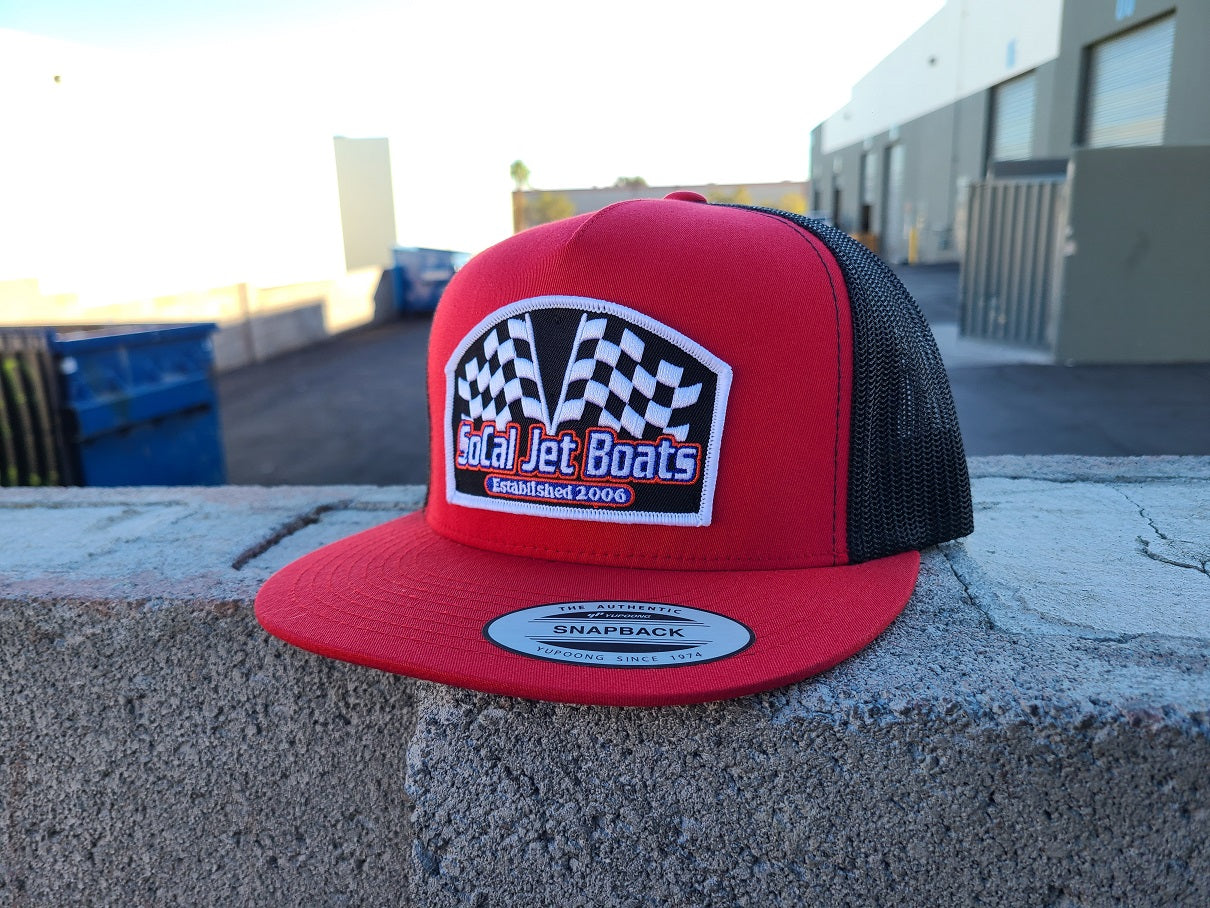The Finish Line Red & Black Snapback Trucker Hat