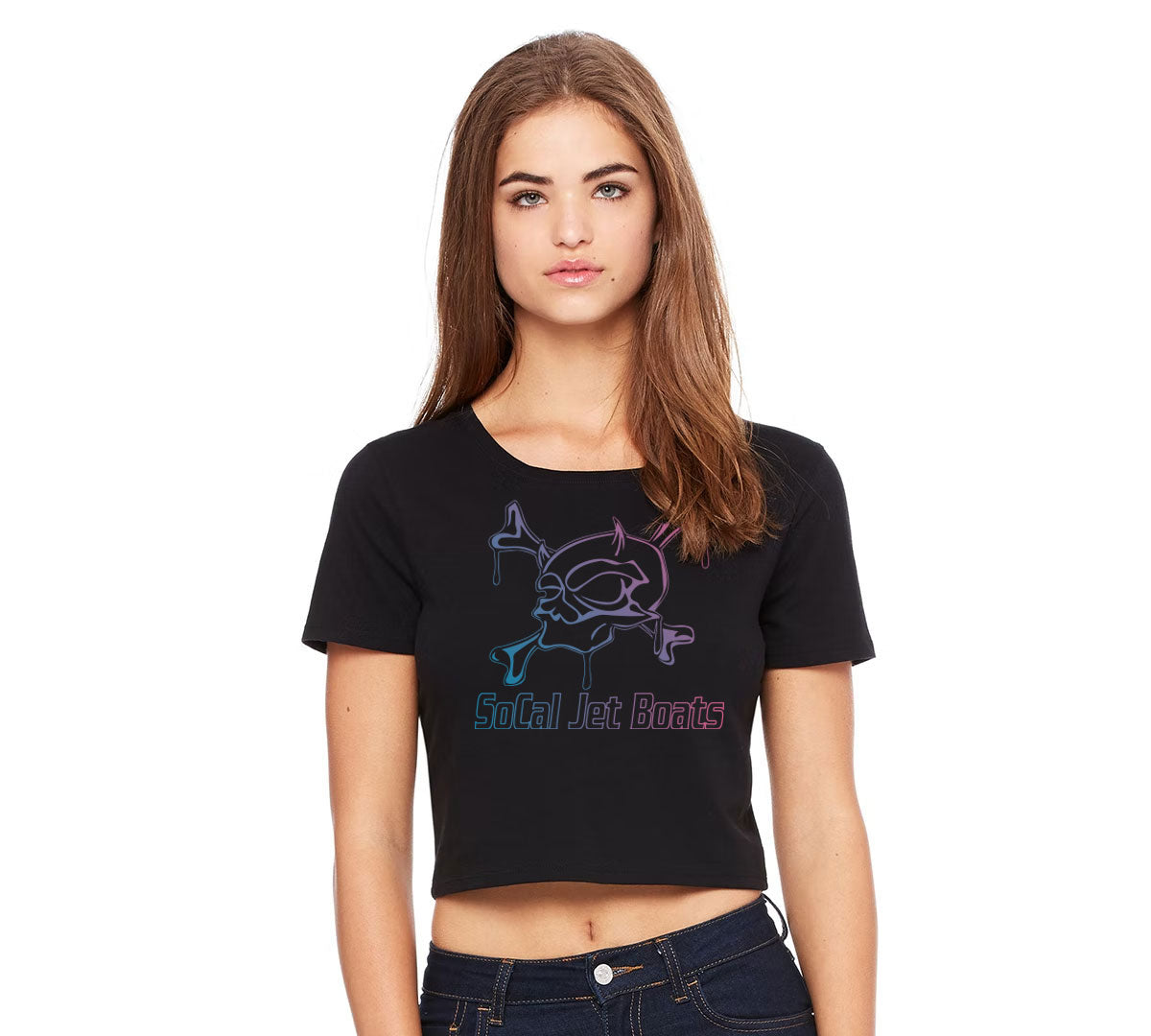 Electric Fade Women's Crop Tee