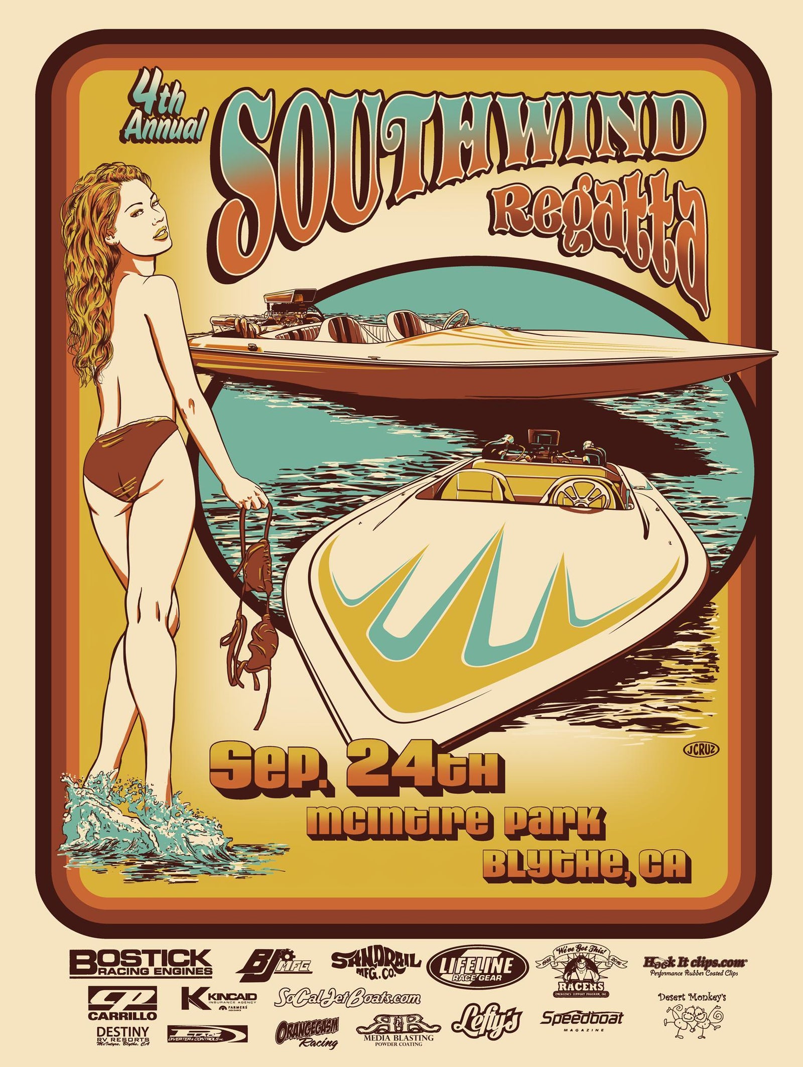 4th Annual Southwind Regatta Poster | SoCal Jet Boats | Jet Boat Apparel