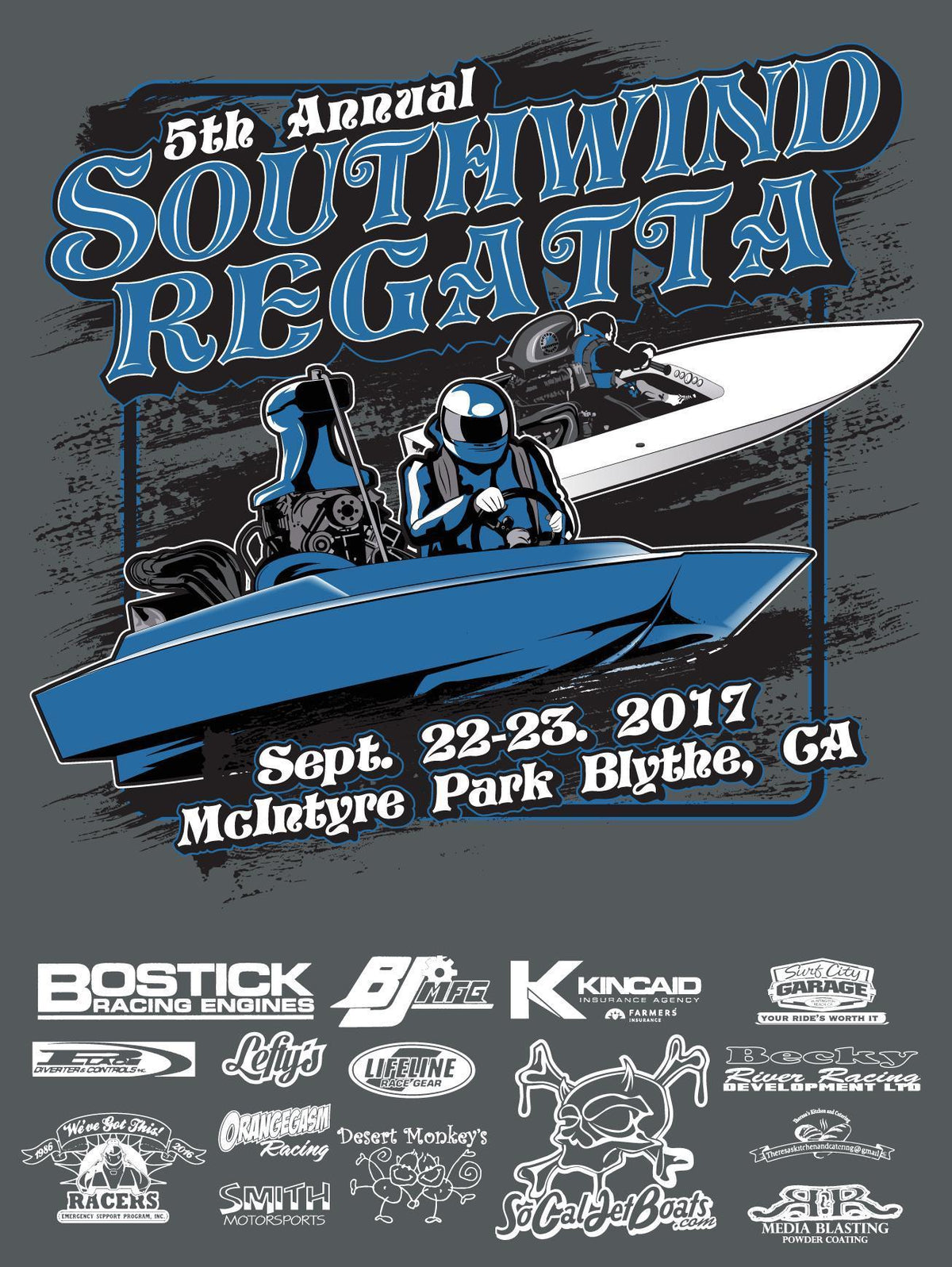5th Annual Southwind Regatta Poster | SoCal Jet Boats | Jet Boat Apparel
