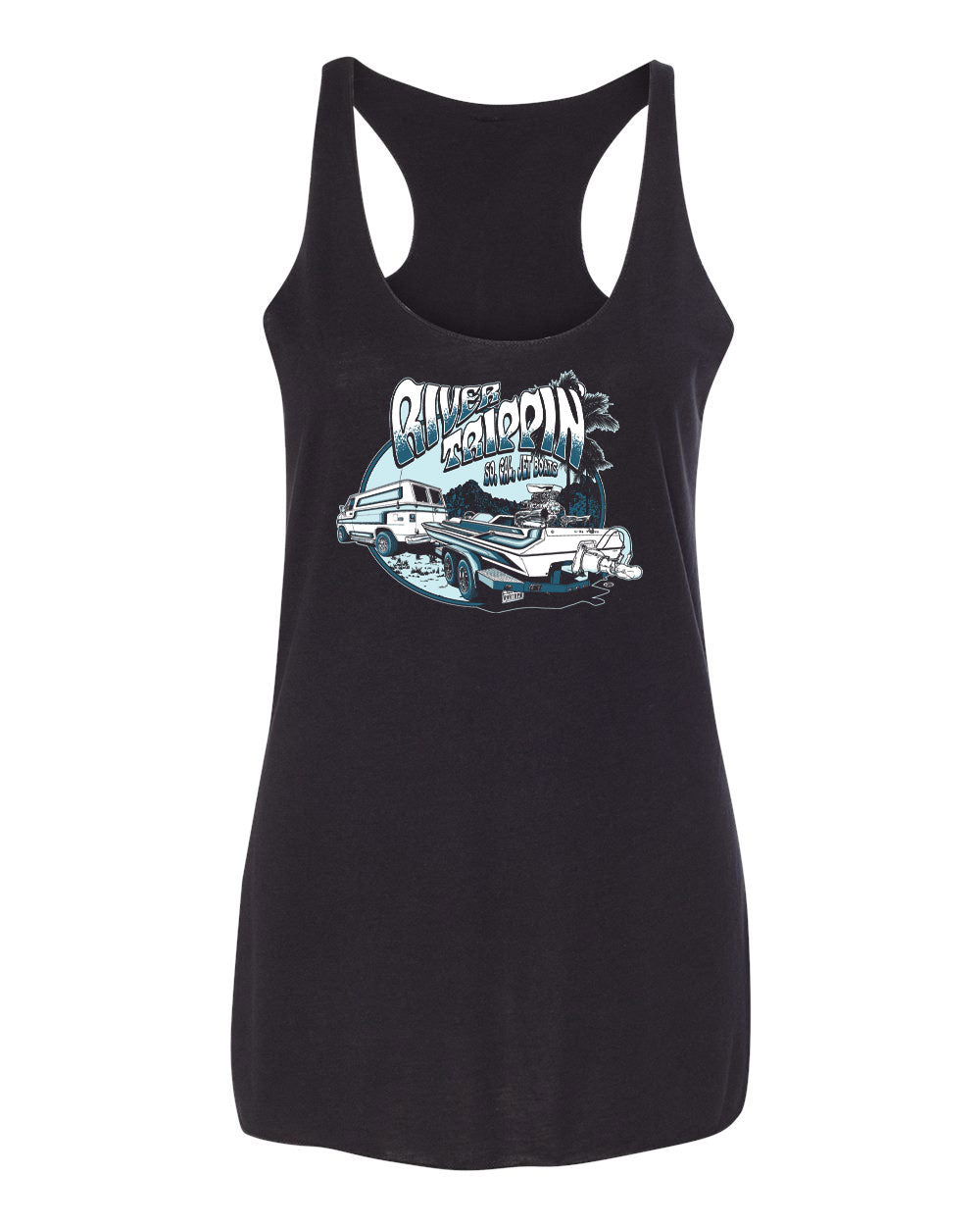 River Trippin' Women's Black Tank Top