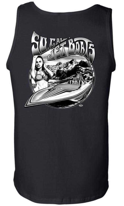 Black Blown Gullwing Tank Top | SoCal Jet Boats | Jet Boat Apparel