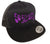 Black Mesh Purple Stitching Wave Hat