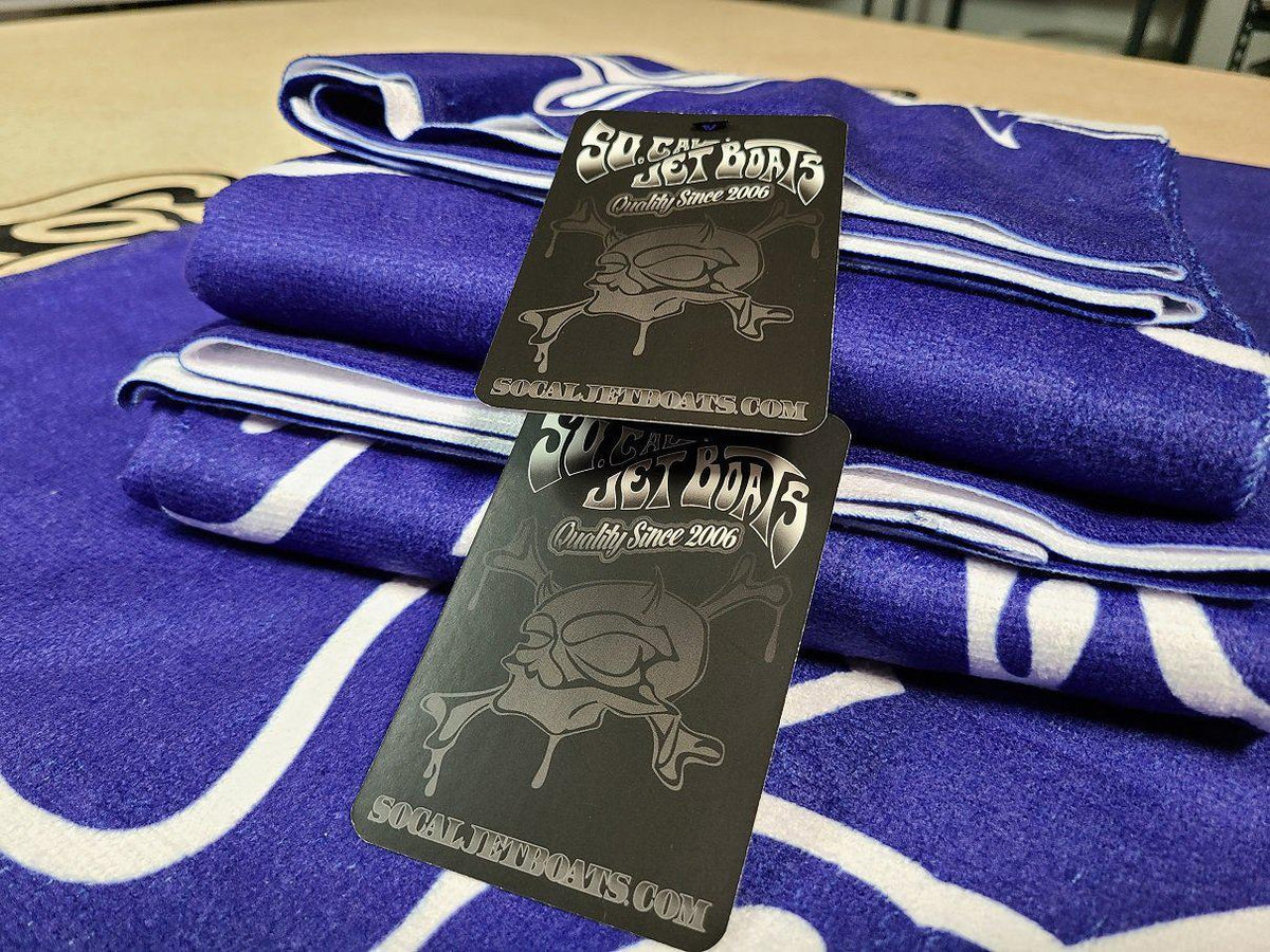 Blue and White Beach Towel