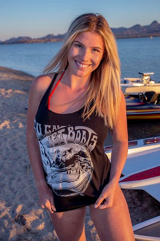 Womens Blown Gullwing Black Tank Top