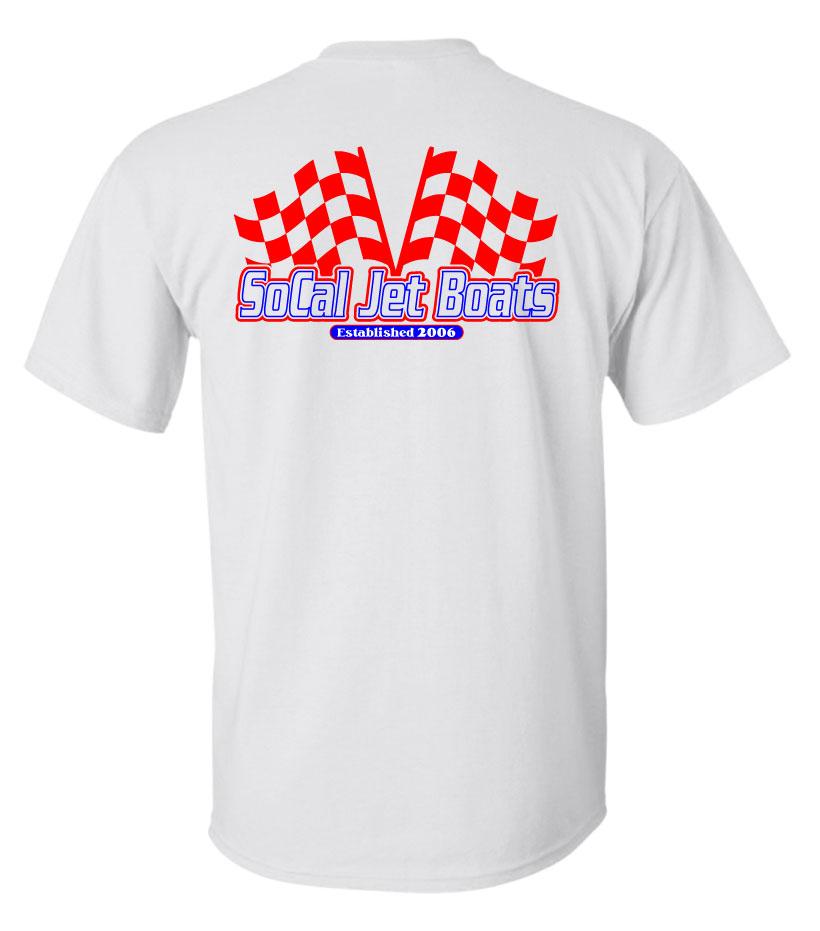 The Finish Line White Mens T-Shirt | SoCal Jet Boats | Jet Boat Apparel