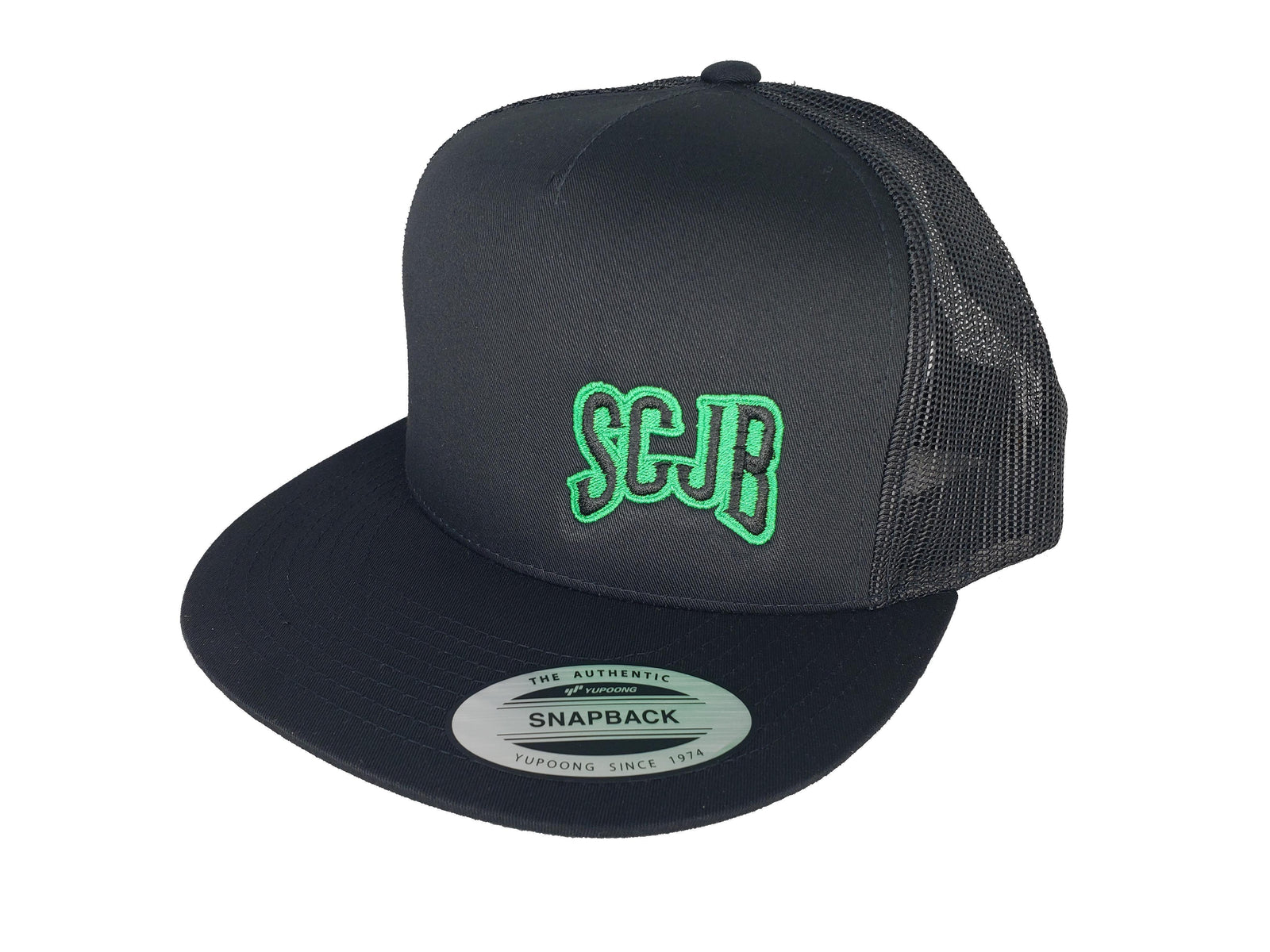 Green & Black SCJB Logo Hat (Various Styles) | SoCal Jet Boats | Jet Boat Apparel