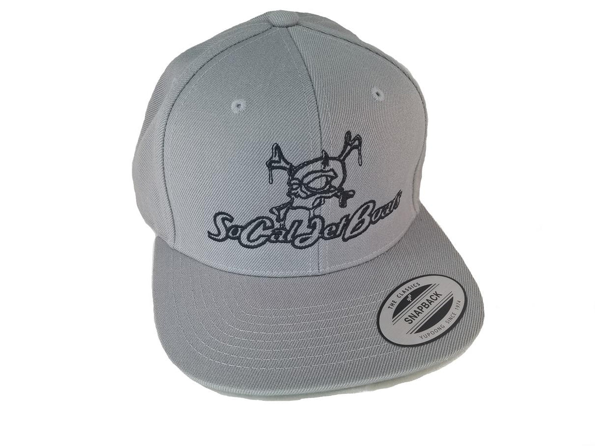 Grey Snap Back Hat | SoCal Jet Boats | Jet Boat Apparel