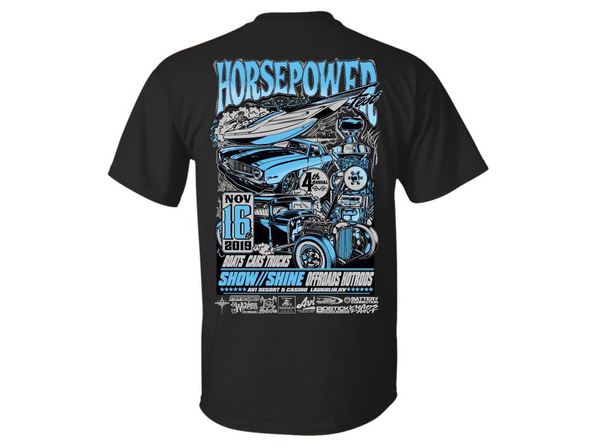 Horsepower Fest 2019 Men's T-Shirt | SoCal Jet Boats | Jet Boat Apparel