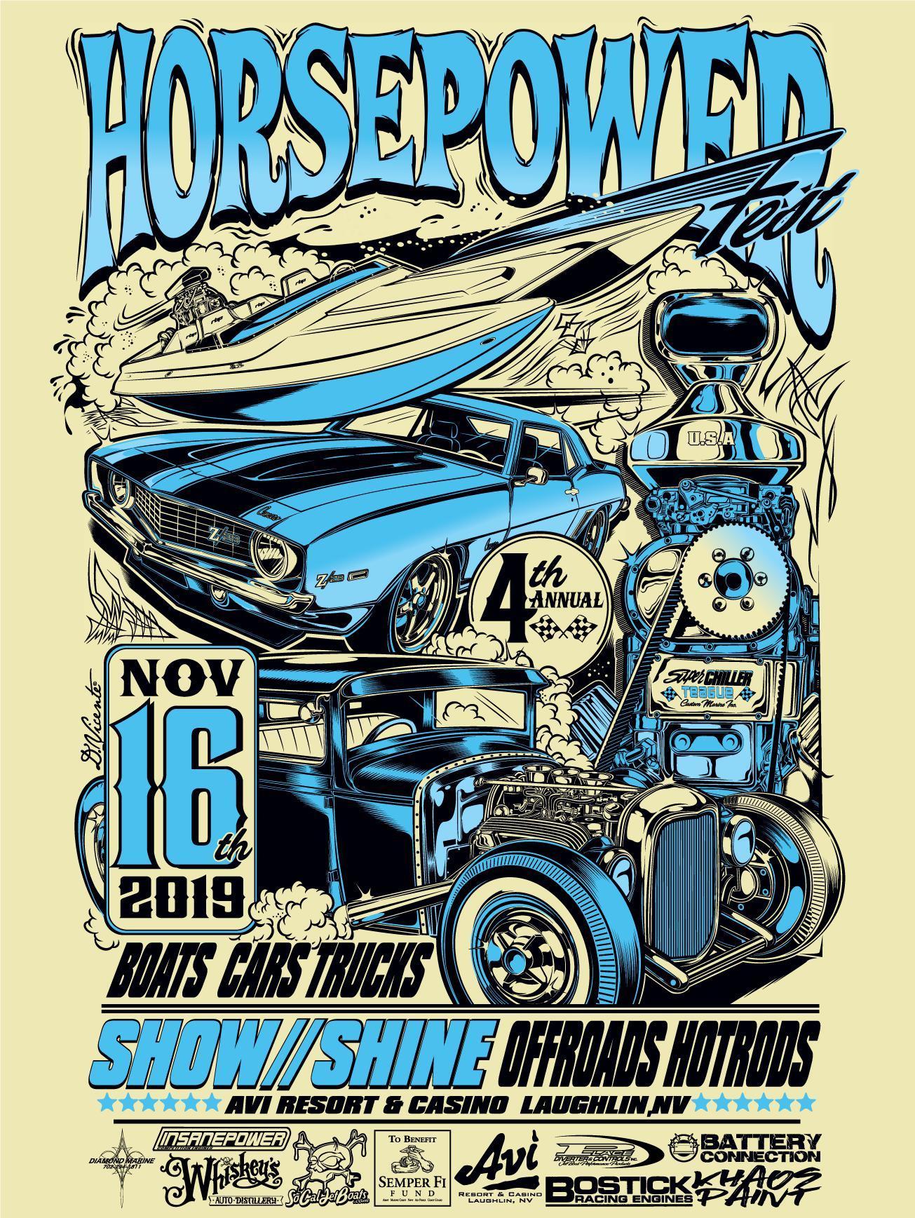 Horsepower Fest 2019 Poster | SoCal Jet Boats | Jet Boat Apparel