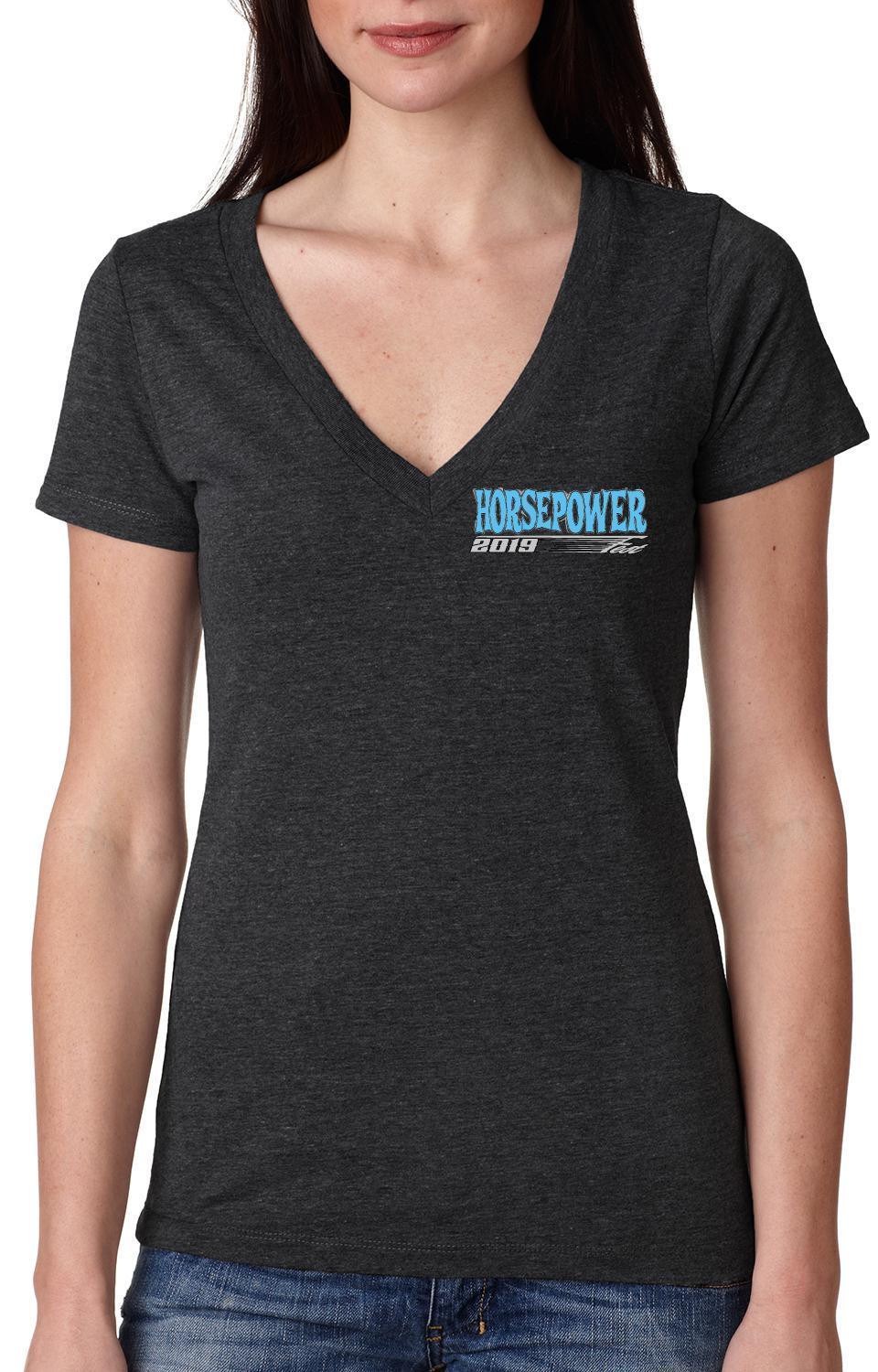 Horsepower Fest 2019 Womens Black V-Neck T-Shirt