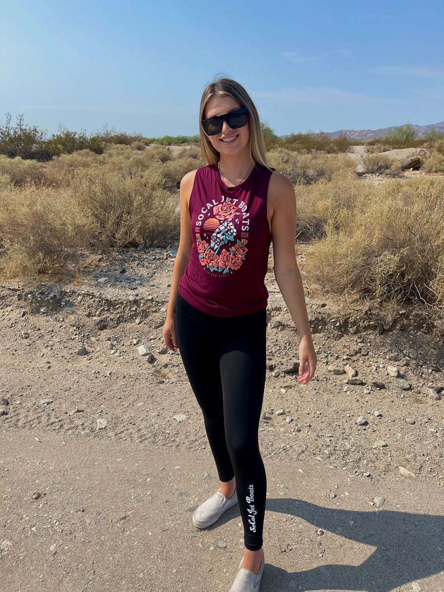 Womens Black Leggings | SoCal Jet Boats | Jet Boat Apparel