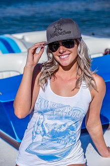 Dark Grey Flexfit Flat Bill Fitted Hat | SoCal Jet Boats | Jet Boat Apparel