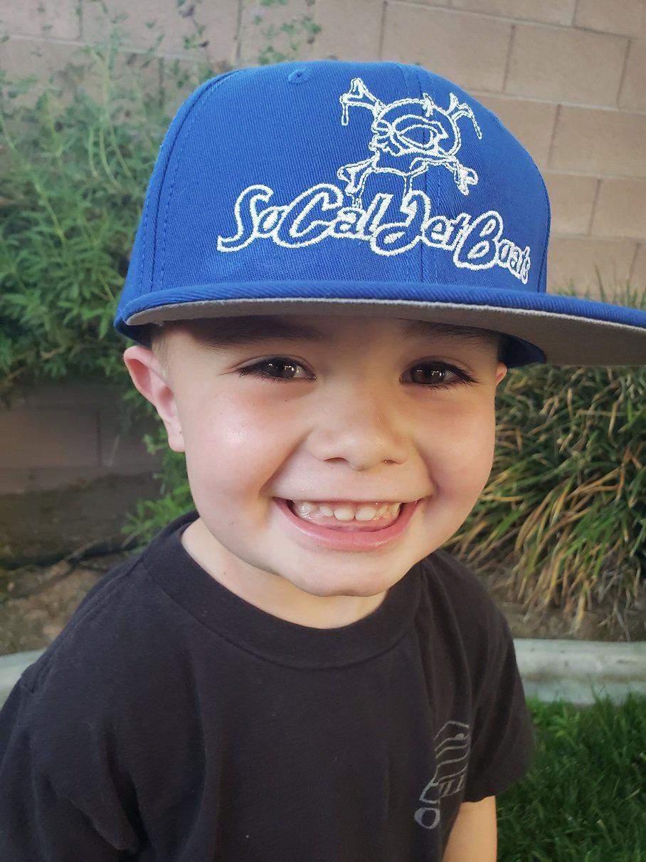 Kids Youth Snapback Hats Blue