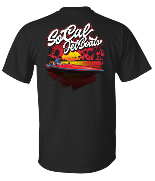 Sunset Advantage Black T-Shirt - SoCal Jet Boats