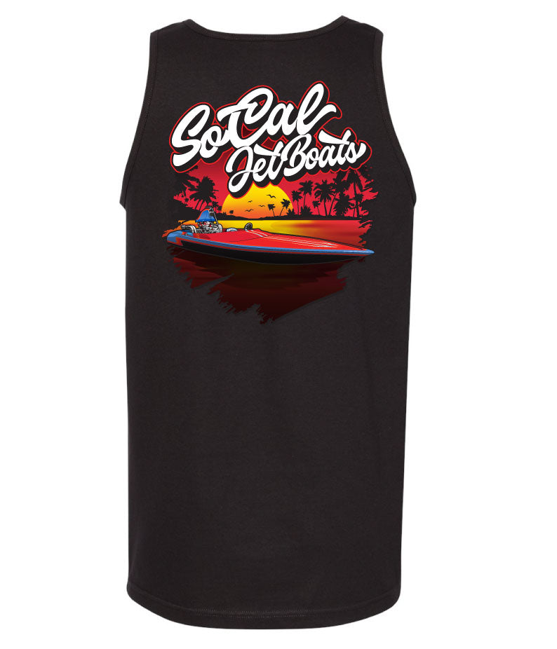 Sunset Advantage Black Tank Top | SoCal Jet Boats | Jet Boat Apparel