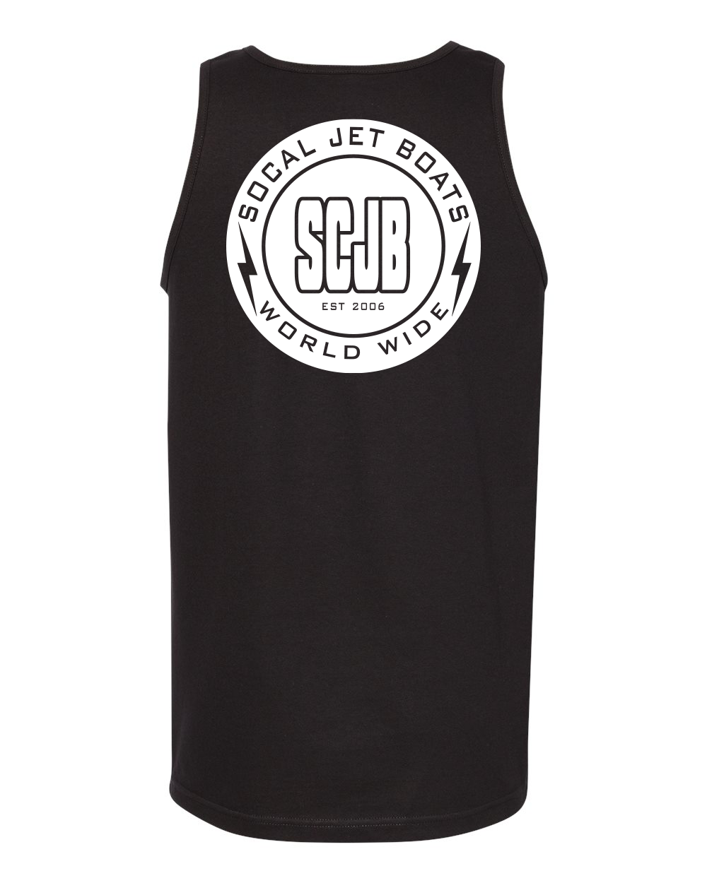 The White Bolt Mens Tank Top | SoCal Jet Boats | Jet Boat Apparel
