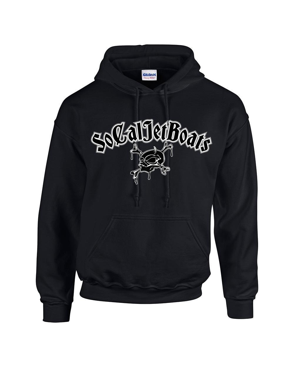 Mens Black Pullover Hooded Sweatshirt