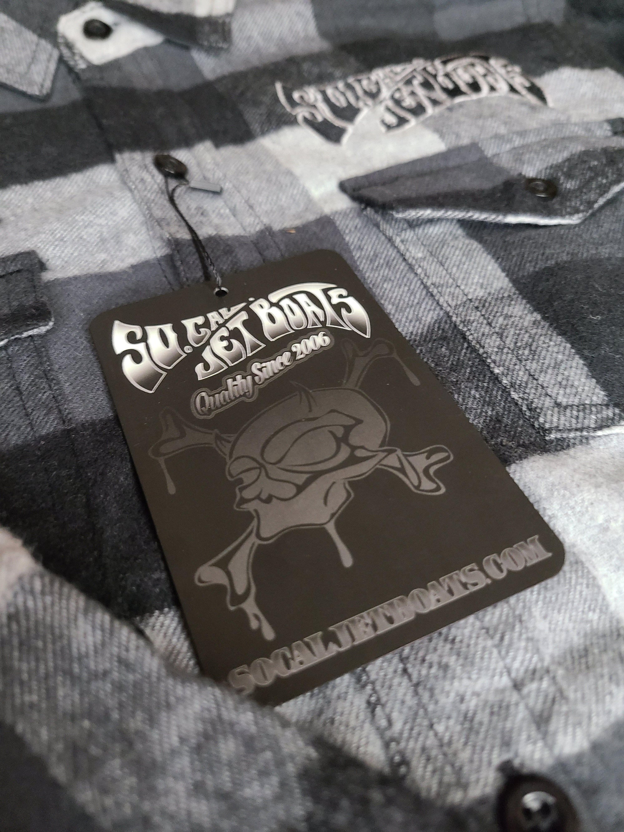 Mens Black and Grey Flannel